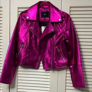 7 For All Mankind Metallic Pink Jacket